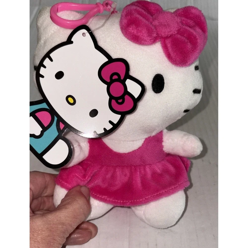Hello Kitty By Sanrio Hello Kitty Dress Clip-On Plush NWT Car Clip Backpack Pink